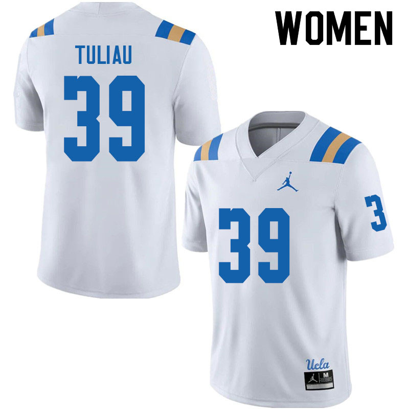 Jordan Brand Women #39 Kaleb Tuliau UCLA Bruins College Football Jerseys Sale-White